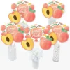 Big Dot Of Happiness Sweet As A Peach - Fruit Themed Baby Shower Or Birthday Party Centerpiece Sticks - Table Toppers - Set Of 15