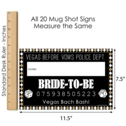 Big Dot Of Happiness Vegas Before Vows - Las Vegas Bridal Shower Or Bachelorette Party Mug Shots - Photo Booth Props Mugshot Signs - 20 Count -Party Planers Store GUEST 6239501f 474b 46c2 ba4a 58a6dd70865e