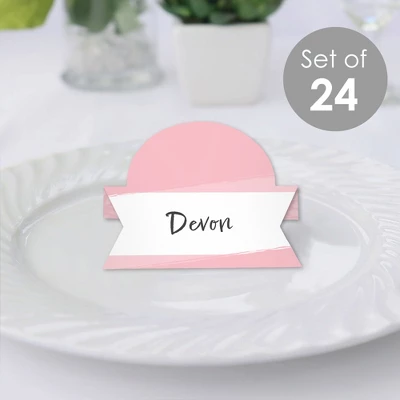 Big Dot Of Happiness Pink Elegantly Simple - Guest Party Favors Tent Buffet Card - Table Setting Name Place Cards - Set Of 24 3 Big Dot Of Happiness Pink Elegantly Simple - Guest Party Favors Tent Buffet Card - Table Setting Name Place Cards - Set Of 24