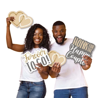 Big Dot Of Happiness Honk, It's Our Anniversary - Yard Sign And Outdoor Lawn Decorations - Gold And Silver Wedding Anniversary Yard Signs - Set Of 8 7 Big Dot Of Happiness Honk, It's Our Anniversary - Yard Sign And Outdoor Lawn Decorations - Gold And Silver Wedding Anniversary Yard Signs - Set Of 8 - Image 5
