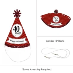 Big Dot Of Happiness We Still Do - 40th Wedding Anniversary - Mini Cone Anniversary Party Hats - Small Little Party Hats - Set Of 8 -Party Planers Store GUEST 62e11114 9a41 4298 be60 01282e350122
