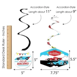 Big Dot Of Happiness Let's Go Racing - Racecar - Race Car Birthday Party Or Baby Shower Hanging Decor - Party Decoration Swirls - Set Of 40 -Party Planers Store GUEST 636d4c0e c0bf 4d81 9a93 791d9c864a42