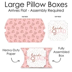 Big Dot Of Happiness Bride Squad - Favor Gift Boxes - Rose Gold Bridal Shower Or Bachelorette Party Large Pillow Boxes - Set Of 12 -Party Planers Store GUEST 63c6ba05 92c0 4244 9d4b 9397c8d9a7ee