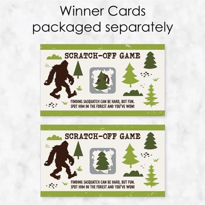 Big Dot Of Happiness Sasquatch Crossing - Bigfoot Party Or Birthday Party Game Scratch Off Cards - 22 Count 4 Big Dot Of Happiness Sasquatch Crossing - Bigfoot Party Or Birthday Party Game Scratch Off Cards - 22 Count - Image 2