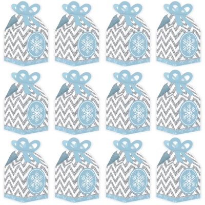 Big Dot Of Happiness Winter Wonderland - Square Favor Gift Boxes - Snowflake Holiday Party And Winter Wedding Bow Boxes - Set Of 12 5 Big Dot Of Happiness Winter Wonderland - Square Favor Gift Boxes - Snowflake Holiday Party And Winter Wedding Bow Boxes - Set Of 12 - Image 3