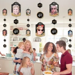 Big Dot Of Happiness Adult 40th Birthday - Gold - Birthday Party Vertical Photo Garland 35 Pieces -Party Planers Store GUEST 64616eda e3e9 4748 9258 2bab353c2029