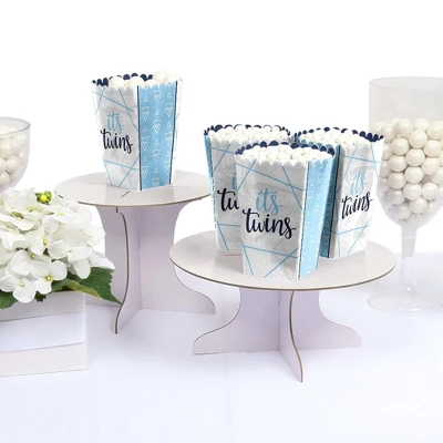 Big Dot Of Happiness It's Twin Boys - Blue Twins Baby Shower Favor Popcorn Treat Boxes - Set Of 12 4 Big Dot Of Happiness It's Twin Boys - Blue Twins Baby Shower Favor Popcorn Treat Boxes - Set Of 12 - Image 2