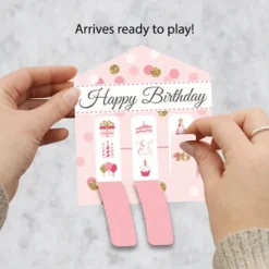 Big Dot Of Happiness Sweet 16 - 16th Birthday Party Game Pickle Cards - Pull Tabs 3-in-a-Row - Set Of 12