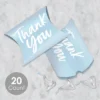 Big Dot Of Happiness Dusty Blue Elegantly Simple - Favor Gift Boxes - Guest Party Favors Petite Pillow Boxes - Set Of 20