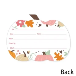 Big Dot Of Happiness Girl Little Pumpkin - Shaped Fill-In Invitations - Fall Birthday Party Or Baby Shower Invitation Cards With Envelopes - Set Of 12 -Party Planers Store GUEST 64fc605d f382 4f72 9e3f 0b9f9955ec69