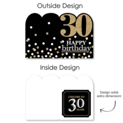 Big Dot Of Happiness Adult 30th Birthday - Gold - Happy Birthday Giant Greeting Card - Big Shaped Jumborific Card -Party Planers Store GUEST 6529c699 070e 4443 af0e d02b5e5d8987