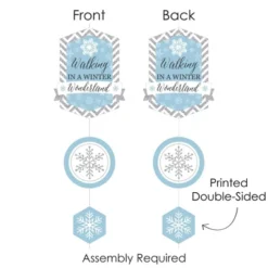 Big Dot Of Happiness Winter Wonderland - Snowflake Holiday Party And Winter Wedding DIY Dangler Backdrop - Hanging Vertical Decorations - 30 Pieces -Party Planers Store GUEST 656f96d8 ce6d 4336 8921 11fd0b1f0888