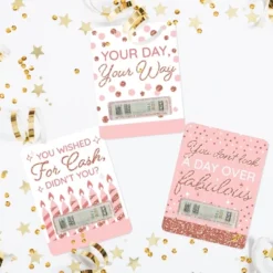 Big Dot Of Happiness Pink Rose Gold Birthday - DIY Assorted Happy Birthday Cash Holder Gift - Funny Money Cards - Set Of 6 -Party Planers Store GUEST 65f22d8e f04c 4836 bb06 eb220ae28378