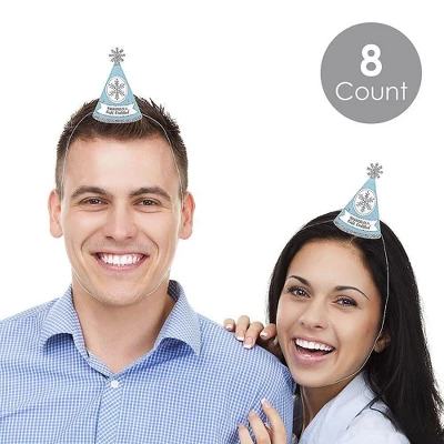 Big Dot Of Happiness Winter Wonderland - Mini Cone Snowflake Holiday Party Hats - Small Little Party Hats - Set Of 8 3 Big Dot Of Happiness Winter Wonderland - Mini Cone Snowflake Holiday Party Hats - Small Little Party Hats - Set Of 8