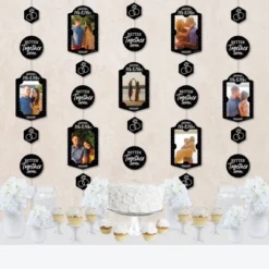 Big Dot Of Happiness Mr. And Mrs. - Black And White Wedding Or Bridal Shower Vertical Photo Garland 35 Pieces -Party Planers Store GUEST 666c52bc c84e 4781 91c5 a8b8dd1781da