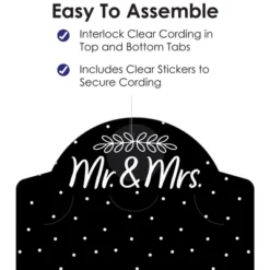 Big Dot Of Happiness Mr. And Mrs. - Black And White Wedding Or Bridal Shower Vertical Photo Garland 35 Pieces -Party Planers Store GUEST 666ce1ec 044a 40af b992 eb8361cccf55