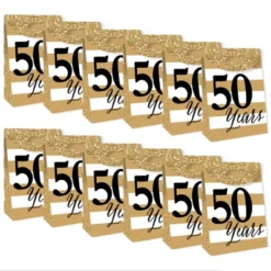 Big Dot Of Happiness We Still Do - 50th Wedding Anniversary - Anniversary Gift Favor Bags - Party Goodie Boxes - Set Of 12 -Party Planers Store GUEST 6689b56e c376 461c 9036 36e9c11a3fb1