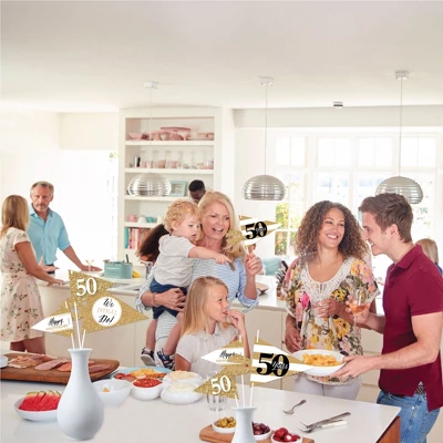 Big Dot Of Happiness We Still Do - 50th Wedding Anniversary - Triangle Anniversary Party Photo Props - Pennant Flag Centerpieces - Set Of 20 8 Big Dot Of Happiness We Still Do - 50th Wedding Anniversary - Triangle Anniversary Party Photo Props - Pennant Flag Centerpieces - Set Of 20 - Image 6