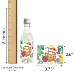 Big Dot Of Happiness Last Luau - Mini Wine Champagne Bottle Label Stickers - Tropical Bachelorette Party Bridal Shower Favor Gift For Women Set Of 16 -Party Planers Store GUEST 670a2c99 a942 42e0 8712 bcd87f4e7f15