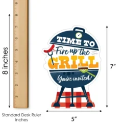Big Dot Of Happiness Fire Up The Grill - Shaped Fill-In Invitations - Summer BBQ Picnic Party Invitation Cards With Envelopes - Set Of 12 -Party Planers Store GUEST 68032623 a44b 4f3c b969 14a3629a5af8