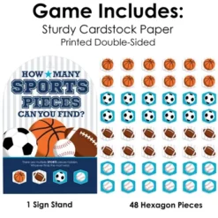 Big Dot Of Happiness Go, Fight, Win - Sports - Baby Shower Or Birthday Party Scavenger Hunt - 1 Stand And 48 Game Pieces - Hide And Find Game -Party Planers Store GUEST 68d20268 3698 4c24 bcb5 8fa15bde2b1d