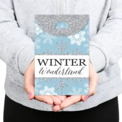 Big Dot Of Happiness Winter Wonderland - Snowflake Holiday And Winter Wedding Gift Favor Bags - Party Goodie Boxes - Set Of 12 -Party Planers Store GUEST 68e81f5a ea3a 44f3 a2d1 a41d32dabd6d