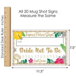 Big Dot Of Happiness Last Luau - Tropical Bachelorette Party And Bridal Shower Mug Shots - Photo Booth Props Kit - 20 Count -Party Planers Store GUEST 69a2828e 1a4b 4cfe 8279 1e942cfed1b3