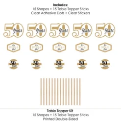 Big Dot Of Happiness We Still Do - 50th Wedding Anniversary - Anniversary Party Centerpiece Sticks - Table Toppers - Set Of 15 -Party Planers Store GUEST 6a5a2795 f0f8 4ec0 875c fec8ea72ba47
