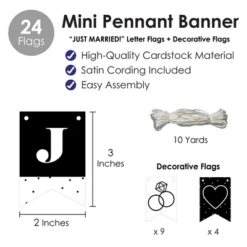 Big Dot Of Happiness Mr. And Mrs. - Black And White Wedding Or Bridal Shower Mini Pennant Banner - Just Married 11 Big Dot Of Happiness Mr. And Mrs. - Black And White Wedding Or Bridal Shower Mini Pennant Banner - Just Married -Party Planers Store GUEST 6abd9b2e 8c83 4c68 8011 9033bafe49eb