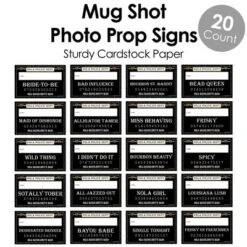 Big Dot Of Happiness Nola Bride Squad - New Orleans Bachelorette Party Mug Shots - Photo Booth Props Mugshot Signs - 20 Count -Party Planers Store GUEST 6af98271 ccb6 4c78 a4a0 99cd4ef92d48