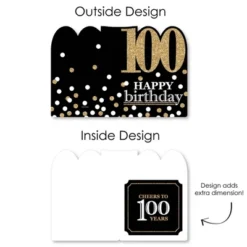 Big Dot Of Happiness Adult 100th Birthday - Gold - Happy Birthday Giant Greeting Card - Big Shaped Jumborific Card -Party Planers Store GUEST 6b705ff8 77d9 4270 a168 169b447e9dd3