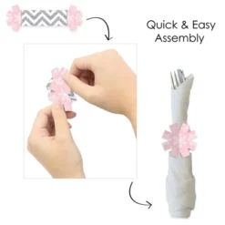 Big Dot Of Happiness Pink Winter Wonderland - Holiday Snowflake Birthday Party And Baby Shower Paper Napkin Holder - Napkin Rings - Set Of 24 10 Big Dot Of Happiness Pink Winter Wonderland - Holiday Snowflake Birthday Party And Baby Shower Paper Napkin Holder - Napkin Rings - Set Of 24 -Party Planers Store GUEST 6c5f03e7 643c 4b0e b000 fa8c5d9cd3ef