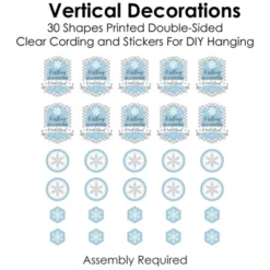Big Dot Of Happiness Winter Wonderland - Snowflake Holiday Party And Winter Wedding DIY Dangler Backdrop - Hanging Vertical Decorations - 30 Pieces -Party Planers Store GUEST 6d0942ba a4d4 4842 b4bf b2053739d17d