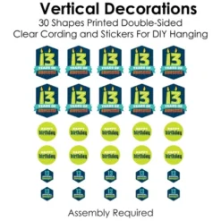 Big Dot Of Happiness Boy 13th Birthday - Official Teenager Birthday Party DIY Dangler Backdrop - Hanging Vertical Decorations - 30 Pieces 10 Big Dot Of Happiness Boy 13th Birthday - Official Teenager Birthday Party DIY Dangler Backdrop - Hanging Vertical Decorations - 30 Pieces -Party Planers Store GUEST 6de78135 febc 4154 b8f6 41cb7db1de0b