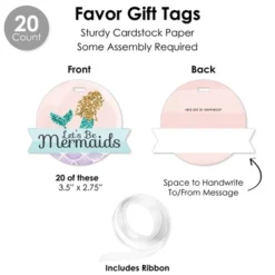 Big Dot Of Happiness Let's Be Mermaids - Baby Shower Or Birthday Party Favors And Cupcake Kit - Fabulous Favor Party Pack - 100 Pieces -Party Planers Store GUEST 6e141288 01f9 4938 bd83 f95c2a240d0a
