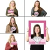 Big Dot Of Happiness Bride-to-Be - Bridal Shower Selfie Photo Booth Picture Frame & Props - Printed On Sturdy Material
