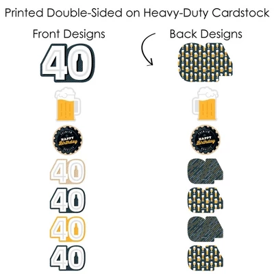 Big Dot Of Happiness Cheers And Beers To 40 Years - 40th Birthday Party Centerpiece Sticks - Showstopper Table Toppers - 35 Pieces 7 Big Dot Of Happiness Cheers And Beers To 40 Years - 40th Birthday Party Centerpiece Sticks - Showstopper Table Toppers - 35 Pieces - Image 5