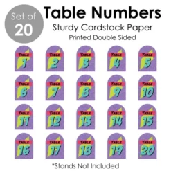 Big Dot Of Happiness 90’s Throwback - 1990s Party Double-Sided 5 X 7 Inches Cards - Table Numbers - 1-20 11 Big Dot Of Happiness 90’s Throwback - 1990s Party Double-Sided 5 X 7 Inches Cards - Table Numbers - 1-20 -Party Planers Store GUEST 6f69d1f0 c504 4f71 b756 70cea5d9519f