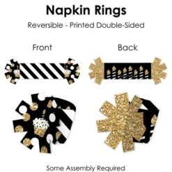 Big Dot Of Happiness Adult Happy Birthday - Gold - Birthday Party Paper Napkin Holder - Napkin Rings - Set Of 24 12 Big Dot Of Happiness Adult Happy Birthday - Gold - Birthday Party Paper Napkin Holder - Napkin Rings - Set Of 24 -Party Planers Store GUEST 7002aeda f0a7 4fa8 93d0 05feb21f19c3