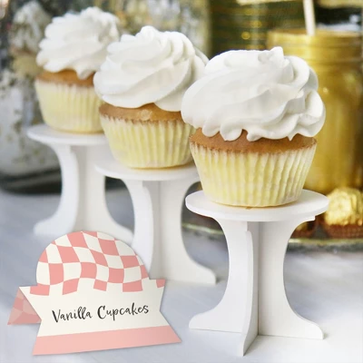 Big Dot Of Happiness Pink Checkered Party - Tent Buffet Card - Table Setting Name Place Cards - Set Of 24 5 Big Dot Of Happiness Pink Checkered Party - Tent Buffet Card - Table Setting Name Place Cards - Set Of 24 - Image 3