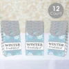 Big Dot Of Happiness Winter Wonderland - Snowflake Holiday And Winter Wedding Gift Favor Bags - Party Goodie Boxes - Set Of 12