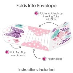 Big Dot Of Happiness Beautiful Butterfly - Fill-In Cards - Floral Baby Shower Or Birthday Party Fold And Send Invitations - Set Of 8 -Party Planers Store GUEST 7116ad7b 78d2 4c9c af60 bb50aa873005