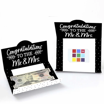 Big Dot Of Happiness Mr. And Mrs. - Black And White Wedding Or Bridal Shower Money And Gift Card Holders - Set Of 8 3 Big Dot Of Happiness Mr. And Mrs. - Black And White Wedding Or Bridal Shower Money And Gift Card Holders - Set Of 8