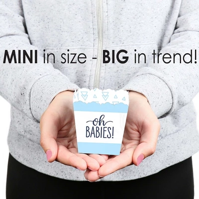 Big Dot Of Happiness It's Twin Boys - Party Mini Favor Boxes - Blue Twins Baby Shower Treat Candy Boxes - Set Of 12 5 Big Dot Of Happiness It's Twin Boys - Party Mini Favor Boxes - Blue Twins Baby Shower Treat Candy Boxes - Set Of 12 - Image 3