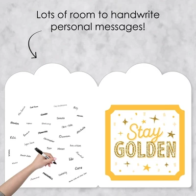 Big Dot Of Happiness Golden Birthday - Happy Birthday Giant Greeting Card - Big Shaped Jumborific Card - 16.5 X 22 Inches 4 Big Dot Of Happiness Golden Birthday - Happy Birthday Giant Greeting Card - Big Shaped Jumborific Card - 16.5 X 22 Inches - Image 2