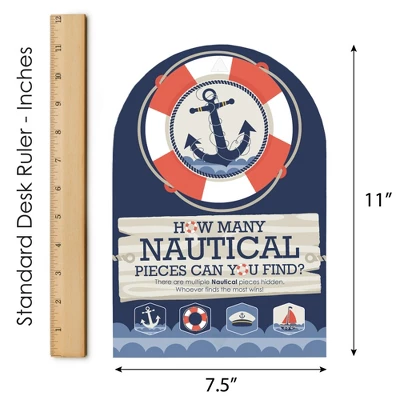 Big Dot Of Happiness Ahoy - Nautical - Baby Shower Or Birthday Party Scavenger Hunt - 1 Stand And 48 Game Pieces - Hide And Find Game 7 Big Dot Of Happiness Ahoy - Nautical - Baby Shower Or Birthday Party Scavenger Hunt - 1 Stand And 48 Game Pieces - Hide And Find Game - Image 5