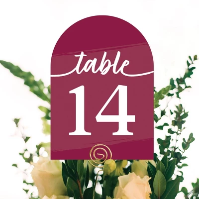 Big Dot Of Happiness Burgundy Elegantly Simple - Wedding Receptions, Parties Or Events Double-Sided 5 X 7 Inches Cards - Table Numbers - 1-20 5 Big Dot Of Happiness Burgundy Elegantly Simple - Wedding Receptions, Parties Or Events Double-Sided 5 X 7 Inches Cards - Table Numbers - 1-20 - Image 3