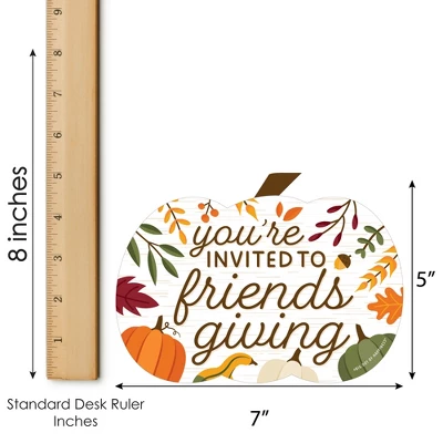 Big Dot Of Happiness Fall Friends Thanksgiving - Shaped Fill-In Invitations - Friendsgiving Party Invitation Cards With Envelopes - Set Of 12 7 Big Dot Of Happiness Fall Friends Thanksgiving - Shaped Fill-In Invitations - Friendsgiving Party Invitation Cards With Envelopes - Set Of 12 - Image 5