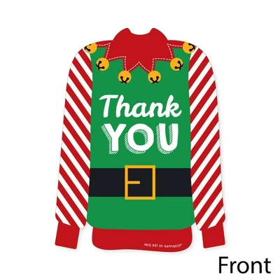 Big Dot Of Happiness Ugly Sweater - Shaped Thank You Cards - Holiday And Christmas Party Shaped Thank You Cards With Envelopes - Set Of 12 4 Big Dot Of Happiness Ugly Sweater - Shaped Thank You Cards - Holiday And Christmas Party Shaped Thank You Cards With Envelopes - Set Of 12 - Image 2