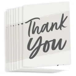 Big Dot Of Happiness Champagne Elegantly Simple - Guest Party Favors Thank You Cards (8 Count)